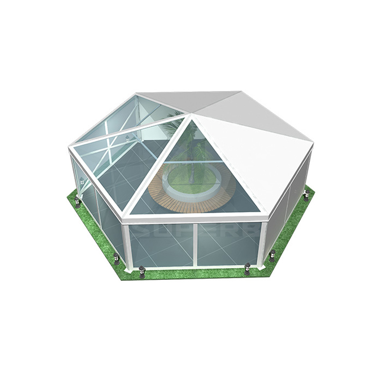 Multi-sided Tent with high peak top