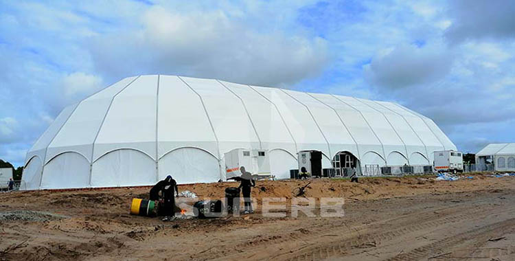 30m Large igloo structure polygon tent in Mozambique